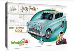 WREBBIT CASSE-TÊTE 130 PIÈCES 3D - MINI FORD ANGLIA VOLANTE - HARRY POTTER